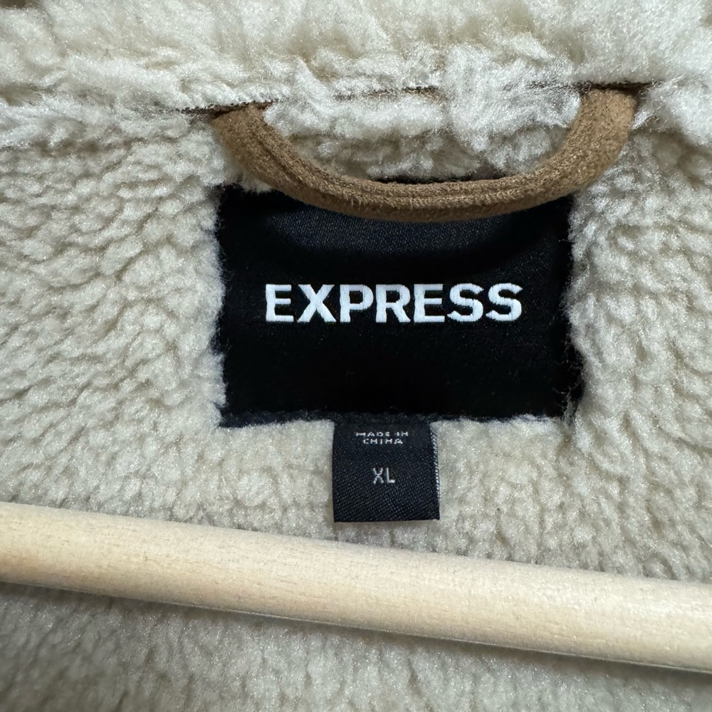 Express Cream Shearling Jacket - image 2